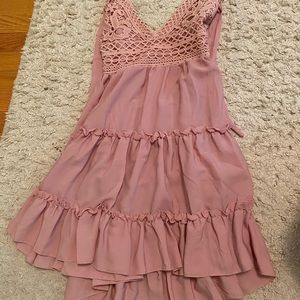 Pink lace dress
